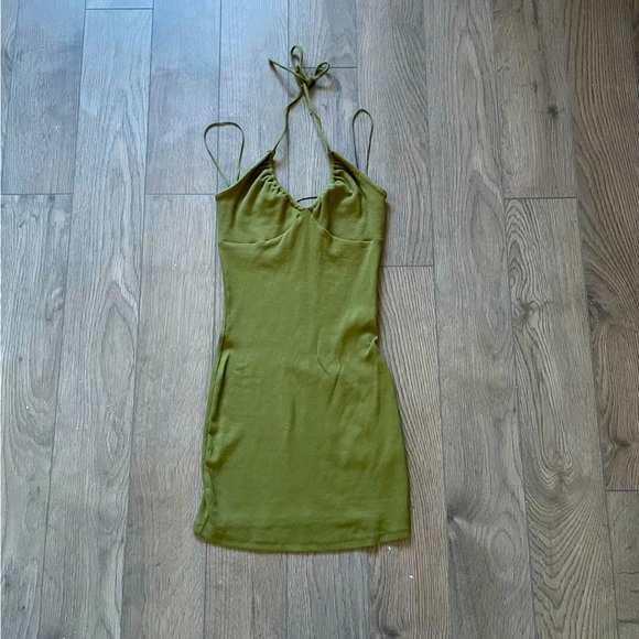 Garage green mini dress - Picture 1 of 2